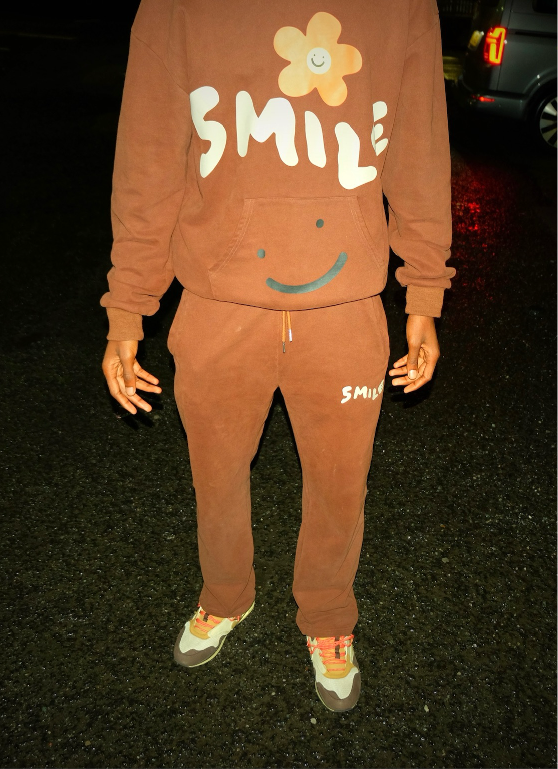 Brown Smile Joggers